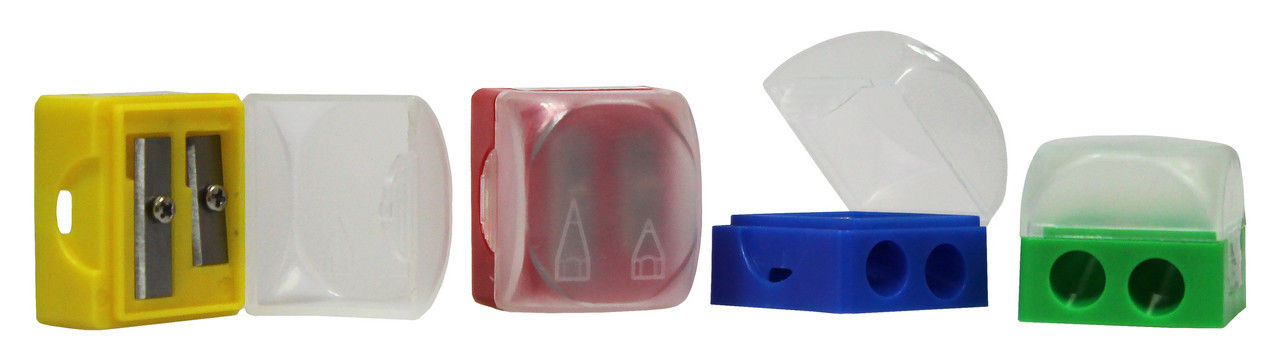 Підстругачка для олівців УМКА (ТЧ60), пластикова, з контейнером, 2 отвори